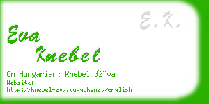 eva knebel business card